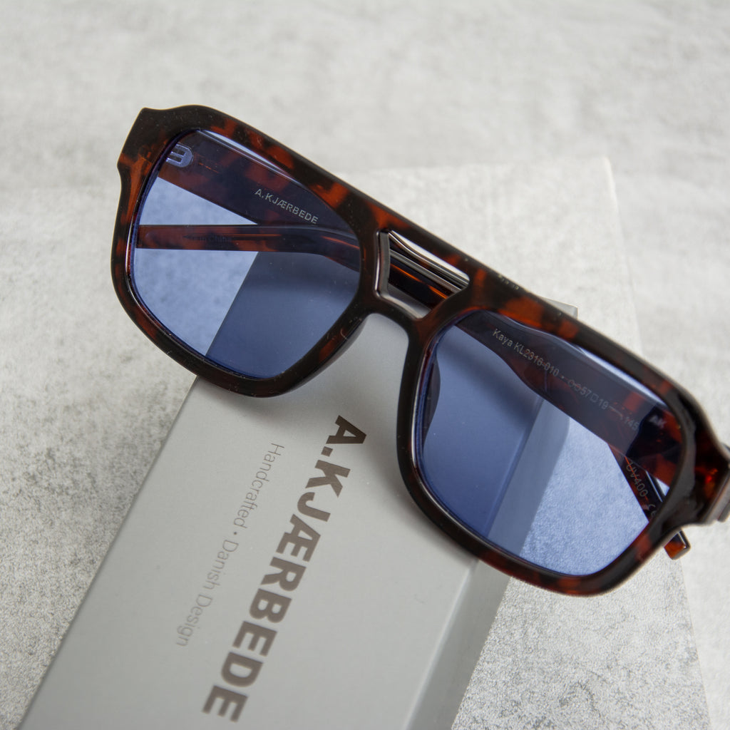 A Kjaerbede Kaya KL2316-010 Sunglasses - Demi Tortoise / Blue 2