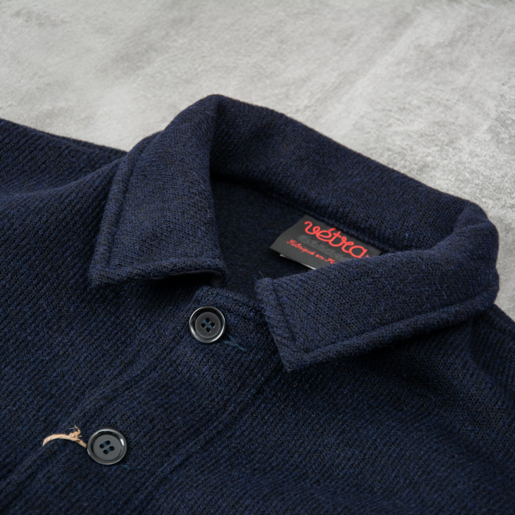 Vetra Knitted Wool Jacket - Navy 2