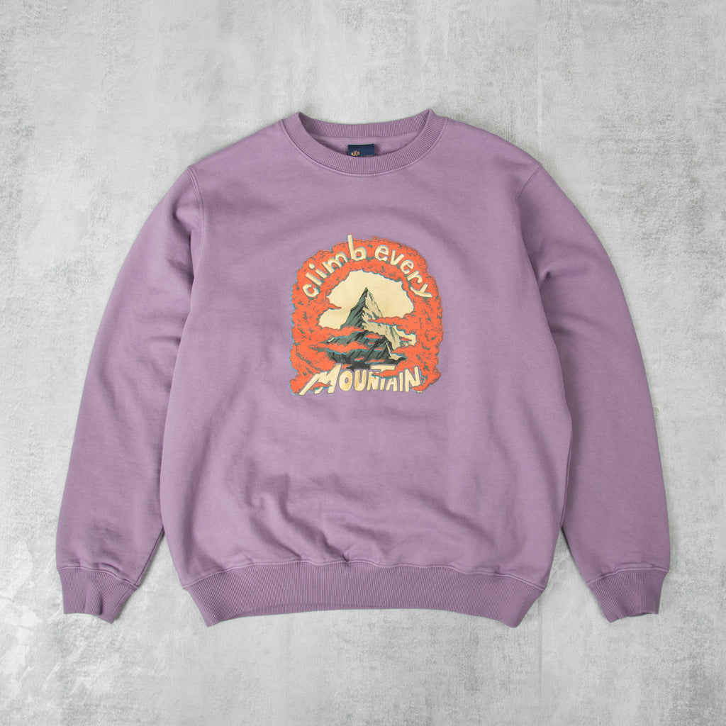 Nudie Lasse Every Mountain Sweatshirt - Lilac 1