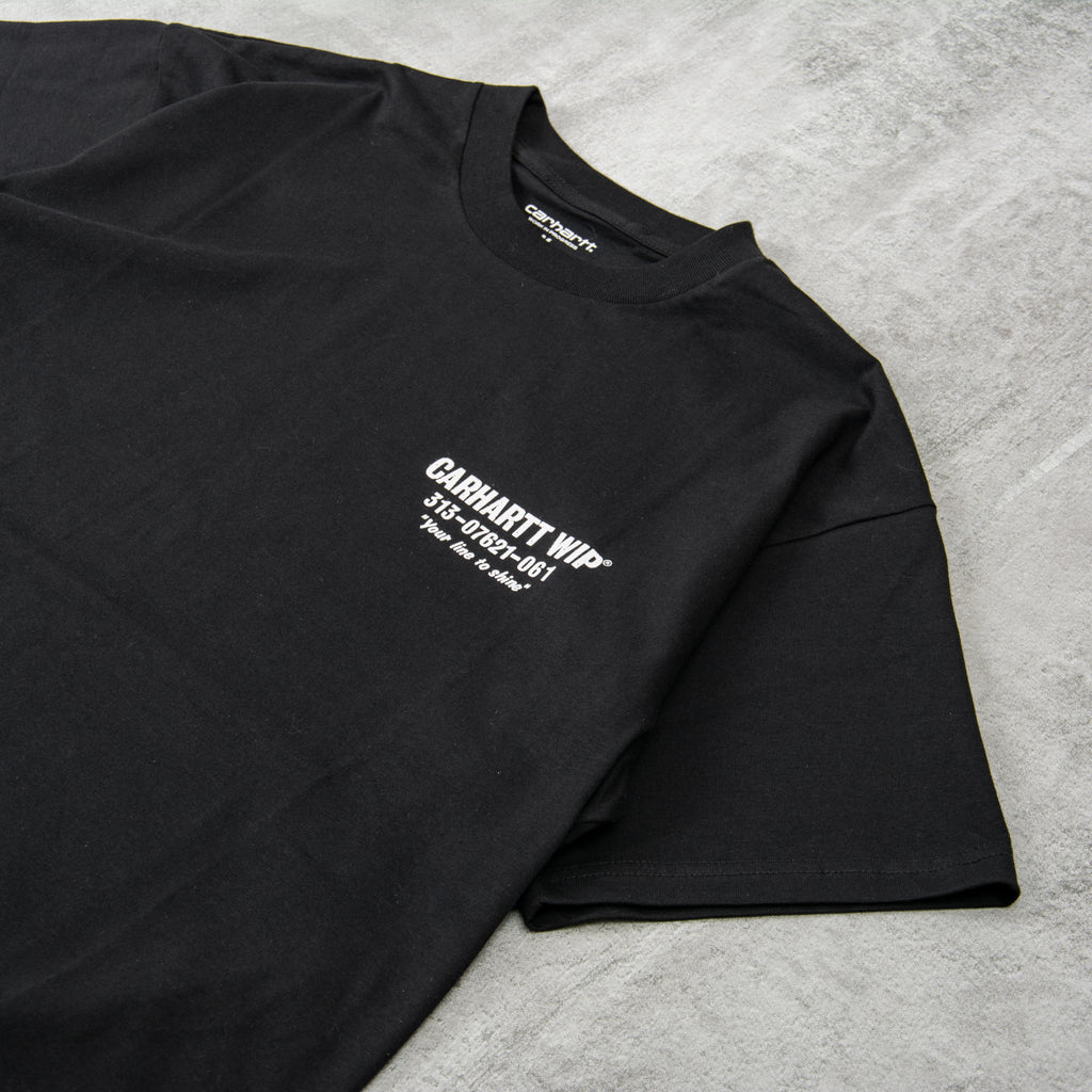 Carhartt WIP Less Troubles Tee - Black / White 3