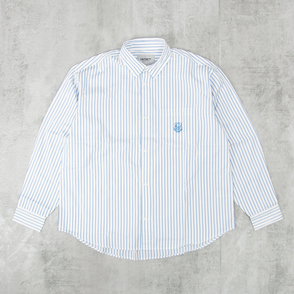 Carhartt WIP Linus Stripe Shirt - Bleach / White 1