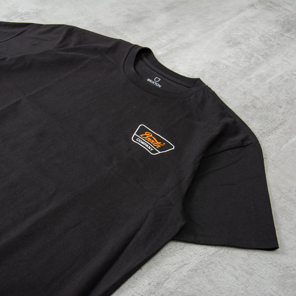 Brixton Linwood S/S Tee - Black / Orange 3