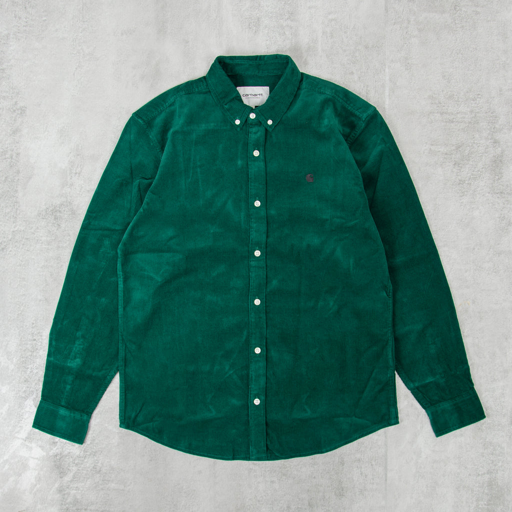 Carhartt WIP Madison Fine Cord L/S Shirt - Chervil 1