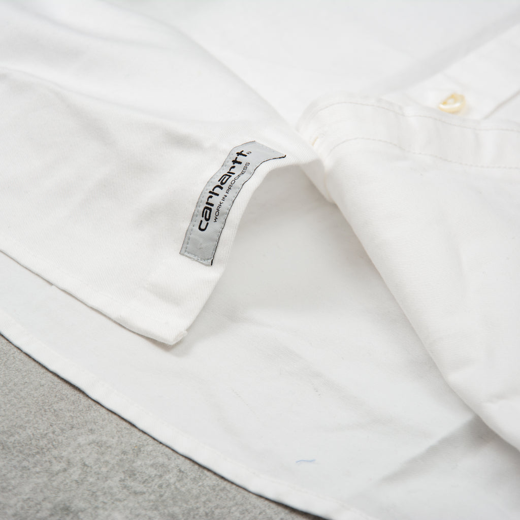 Carhartt WIP Madison L/S Shirt - White / Black 2