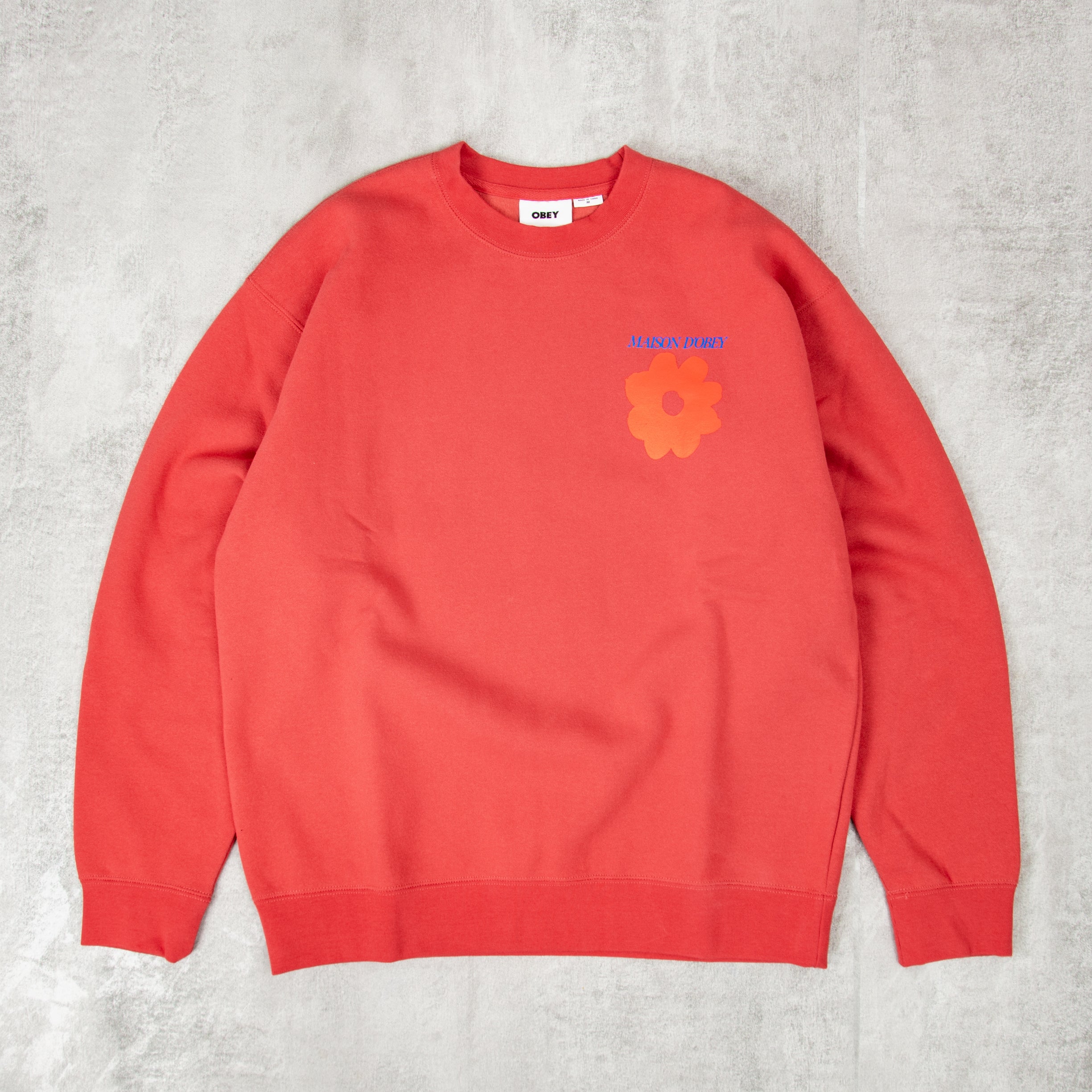 Obey red sweatshirt top