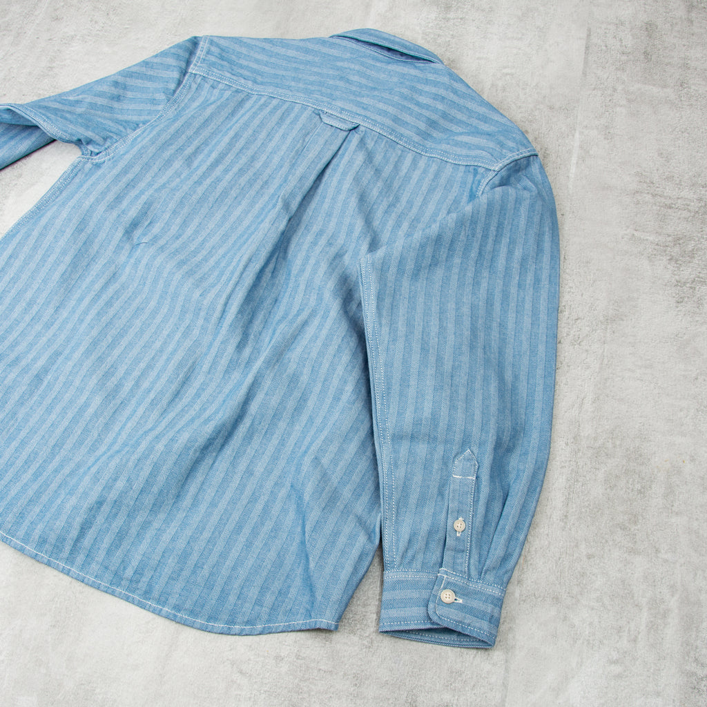 Carhartt WIP Menard Herringbone Shirt Jac Denim - Blue Rinsed 3