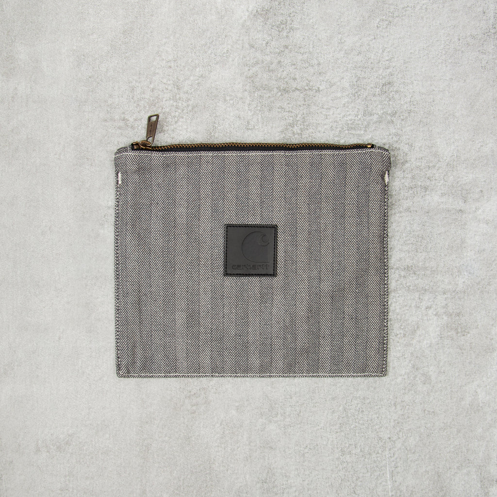 Carhartt WIP Menard Zip Wallet - Grey Rigid 1