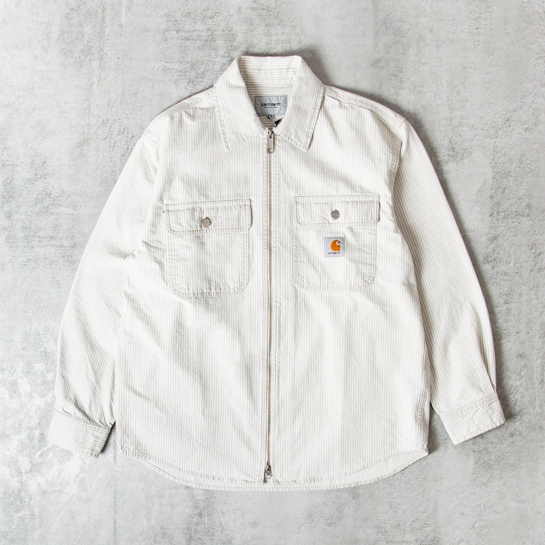 Buy the Carhartt WIP Mercer Shirt Jac - Graphite Bleach
