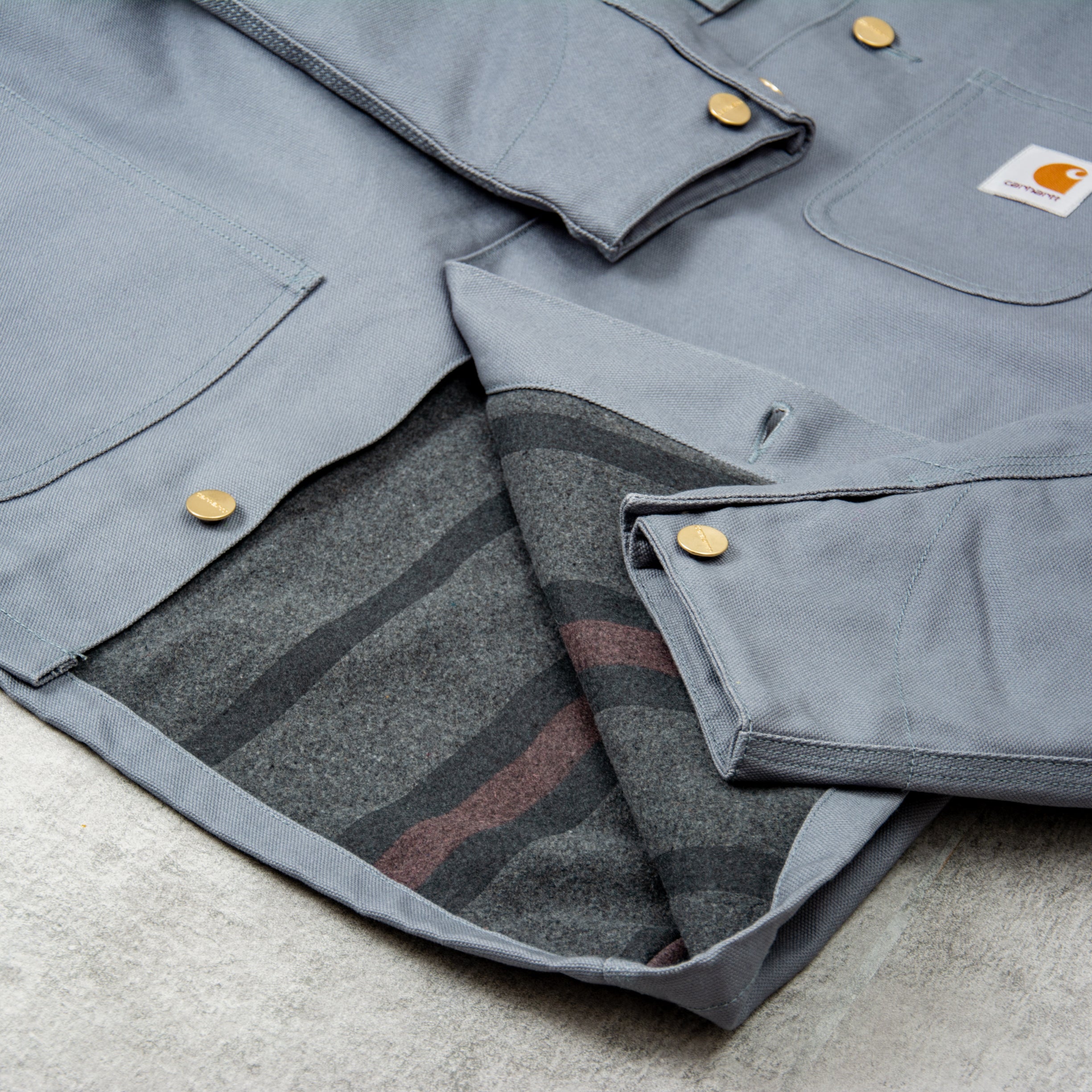 Buy a Carhartt Michigan Lined Chore Coat - Dove Grey / Black Rigid