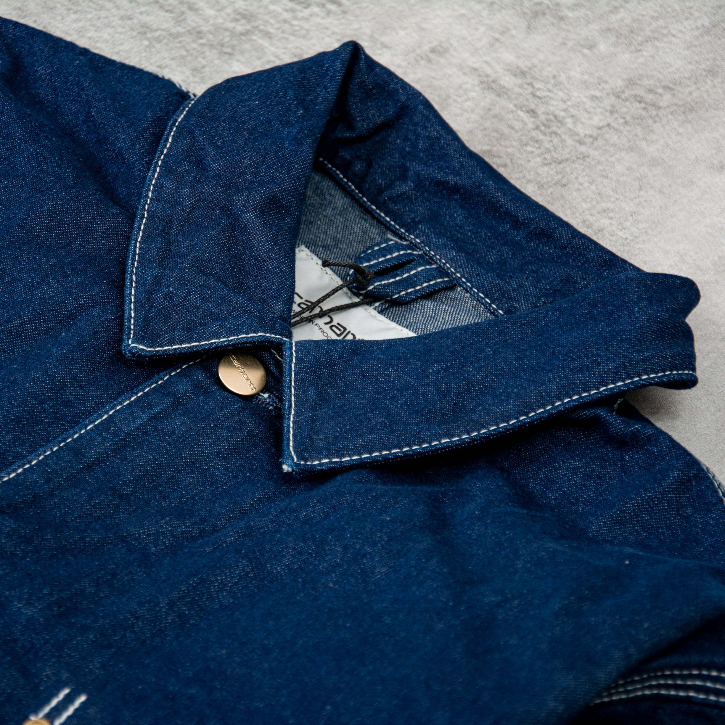 Buy the Carhartt WIP OG Chore Coat - Blue One Wash @Union Clothing