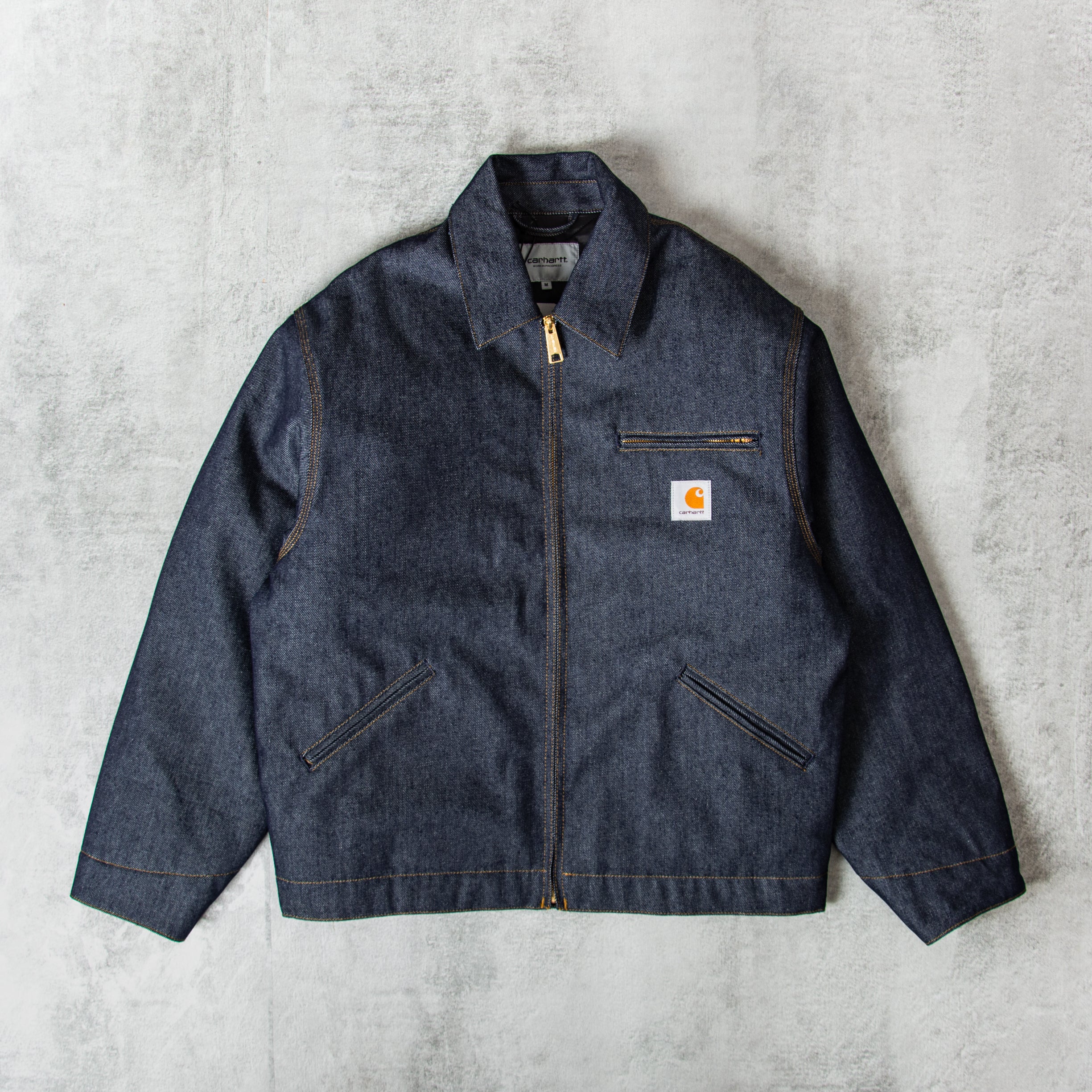 ジャケット・アウター Carhartt WIP OG DETROIT JACKET Size S Buy the Carhartt WIP OG Detroit Jacket - Blue Rigid @Union