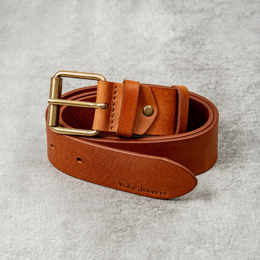 Nudie Pedersson Leather Belt - Toffee Brown 1