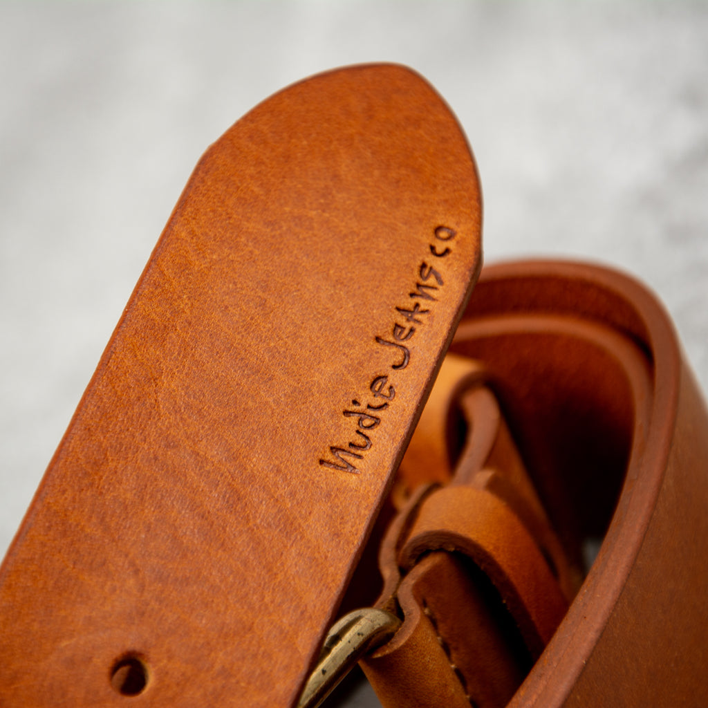 Nudie Pedersson Leather Belt - Toffee Brown 2