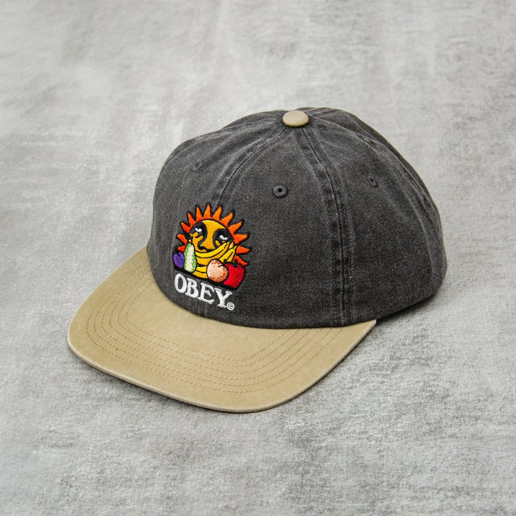 Obey Pigment Fruits 6 Panel Snapback - Black Multi 1