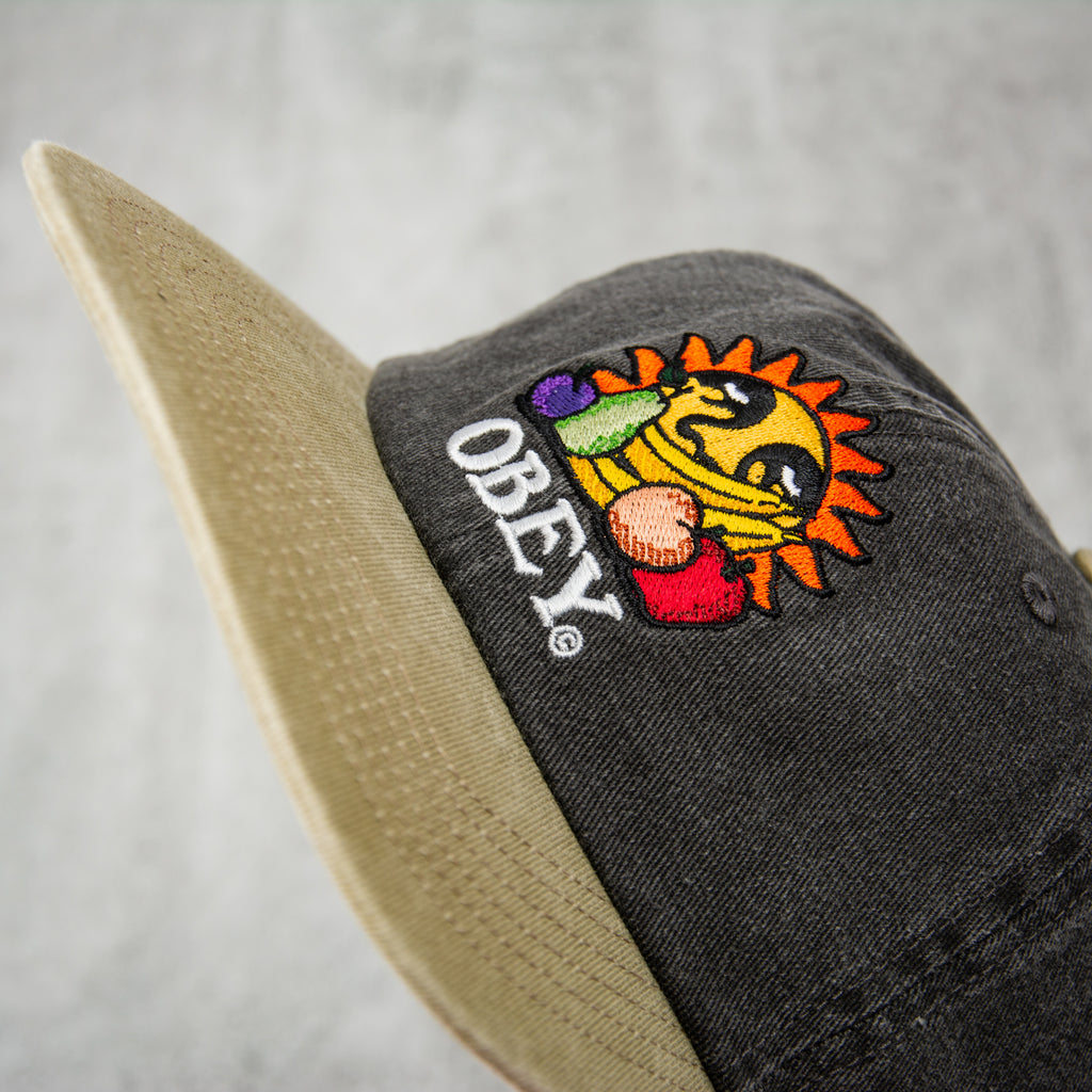 Obey Pigment Fruits 6 Panel Snapback - Black Multi 2