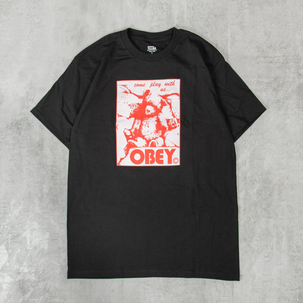 Obey Come Play With Us Tee - Black 1