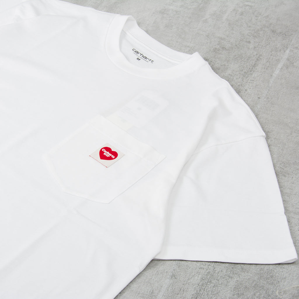Carhartt WIP Pocket Heart Tee - White 2