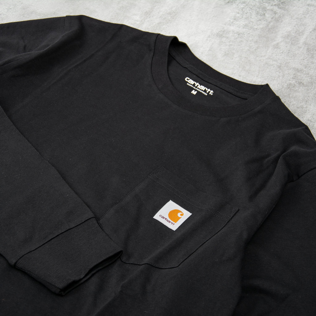 Carhartt WIP Pocket L/S Tee - Black 2