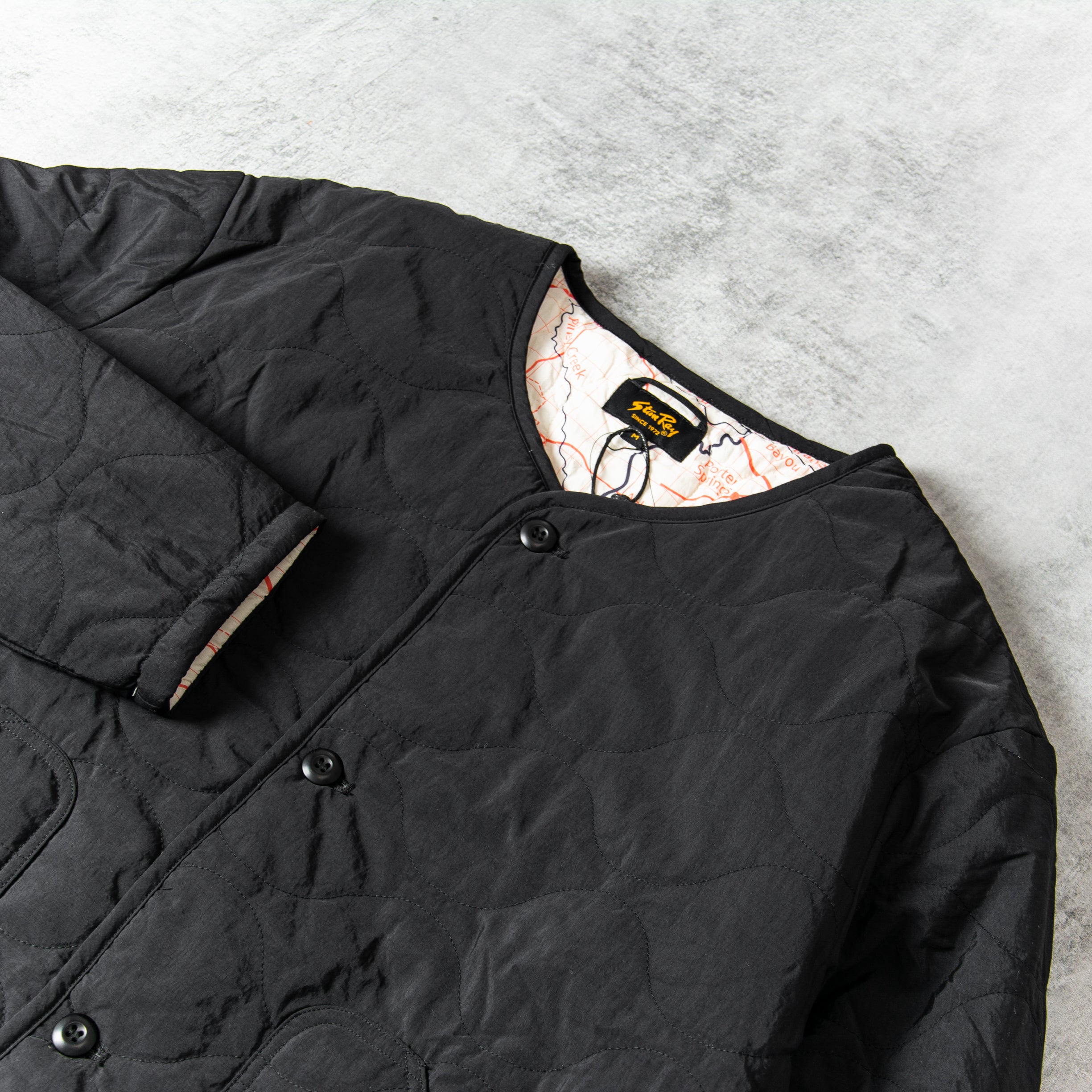 Buy the Stan Ray Quilted Liner Jacket - Black@Union Clothing