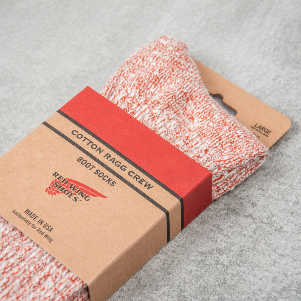 Red Wing Ragg Sock -  Rust / White 2