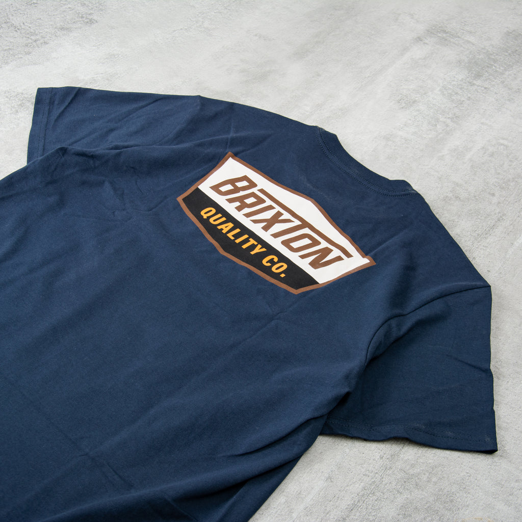 Brixton Regal S/S Tee - Washed Navy / Sepia 2