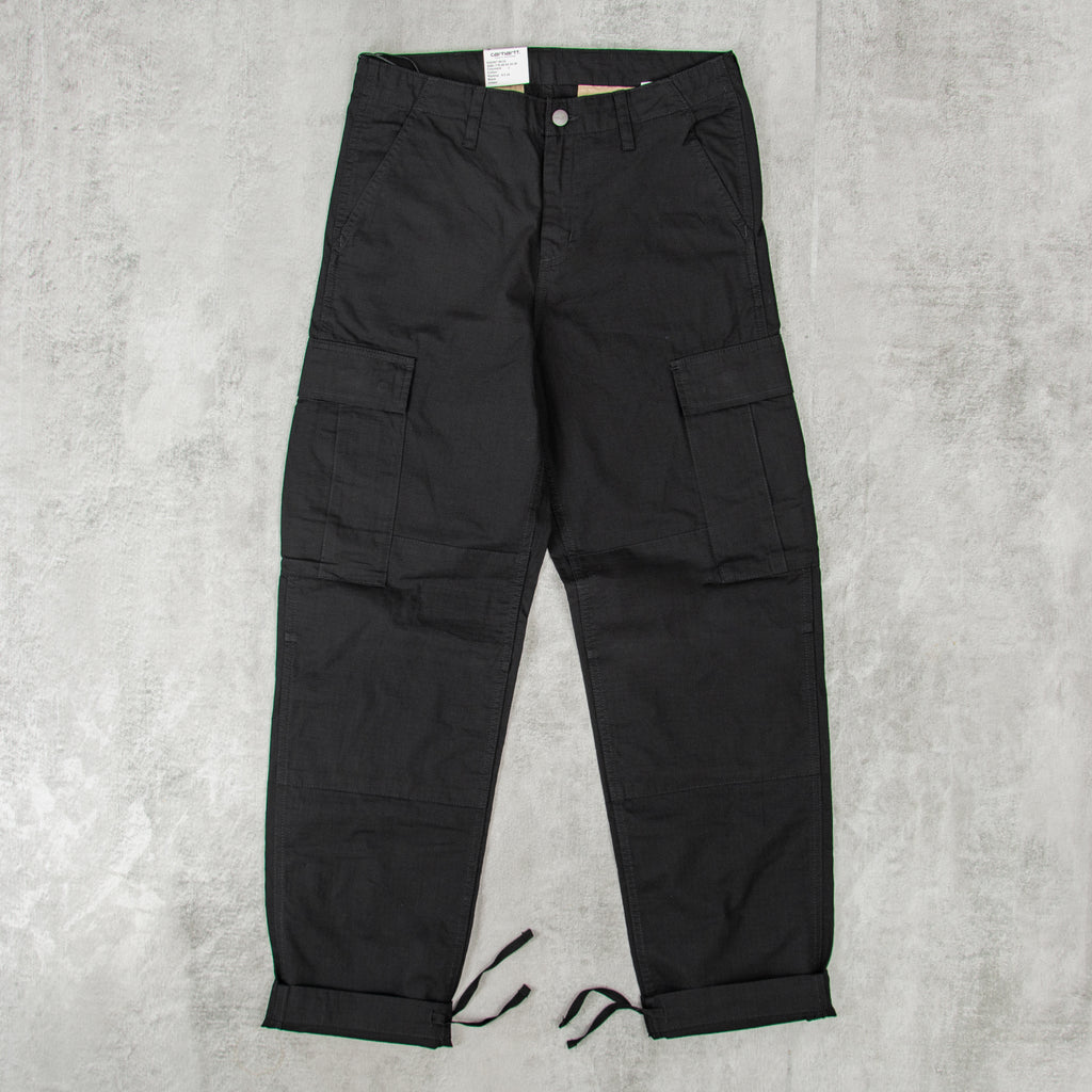 Carhartt WIP Regular Cargo Pant - Black Rinsed 1