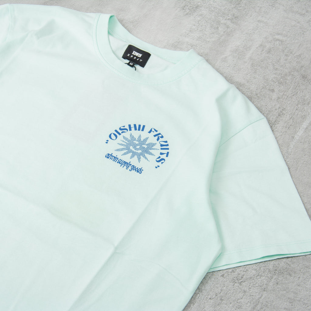 Edwin Ringo Oishii Tee - Bleached Aqua 3