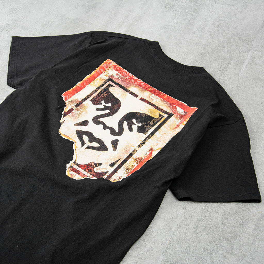 Obey Ripped Icon Tee - Black 2