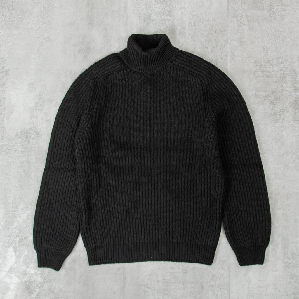 Edwin Roni High Collar Sweater Knit - Black 1