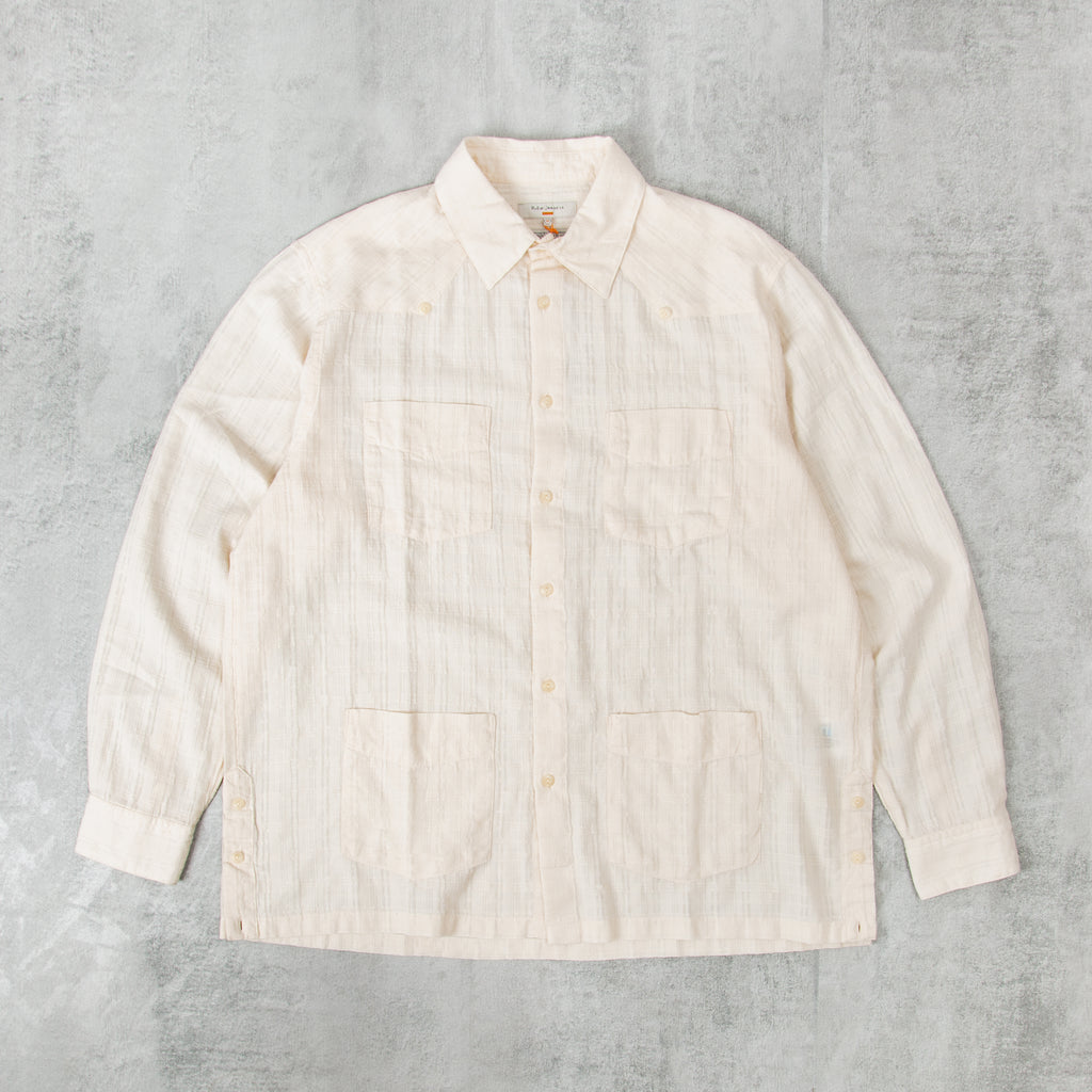 Nudie Ryan Cuban Shirt - Ecru 1