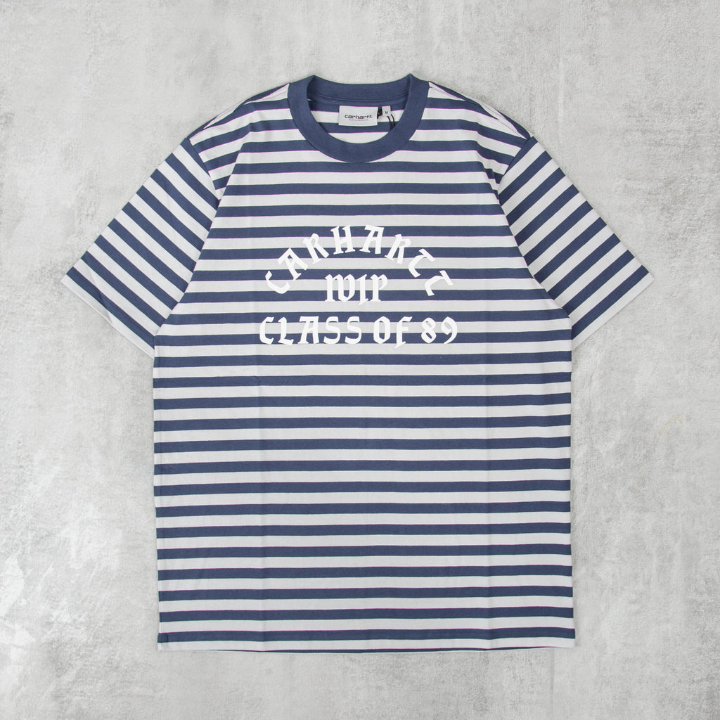 Carhartt WIP Scotty Athletic Striped Tee - Blue / Sonic Silver 1