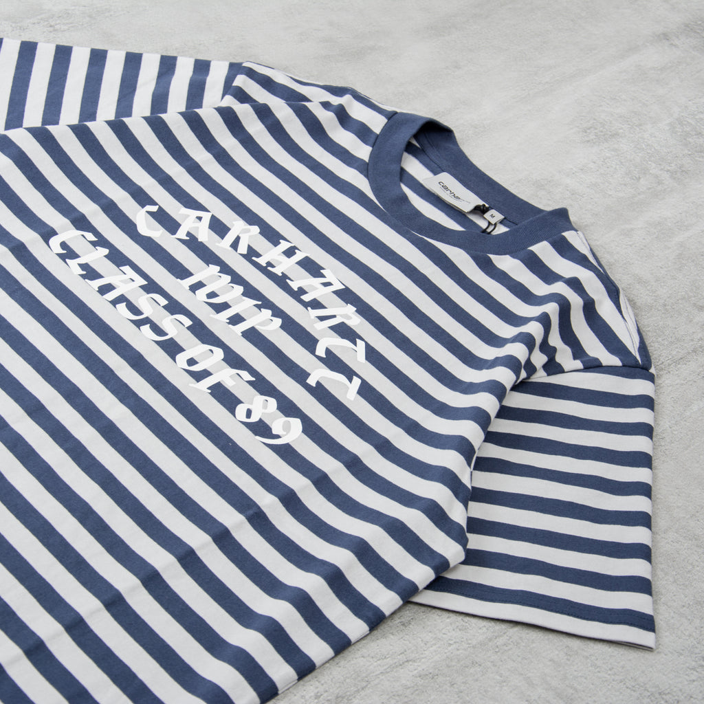 Carhartt WIP Scotty Athletic Striped Tee - Blue / Sonic Silver 2
