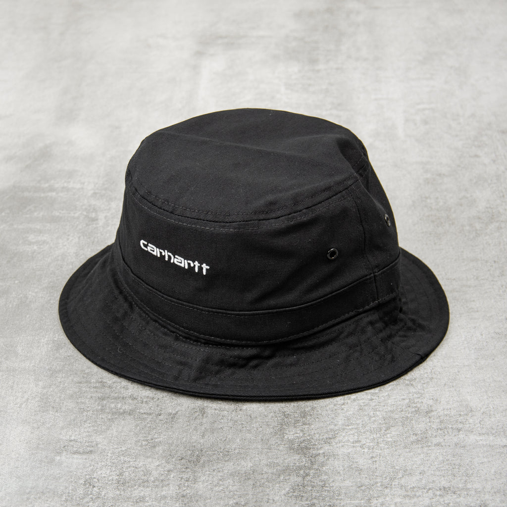 Carhartt WIP Script Bucket Hat - Black / White 1