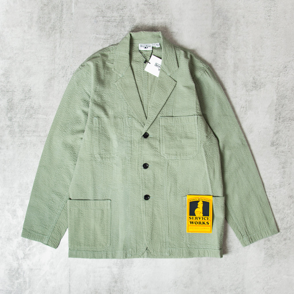 Service Works Seersucker Server Suit Jacket - Sage @unionclothing ...
