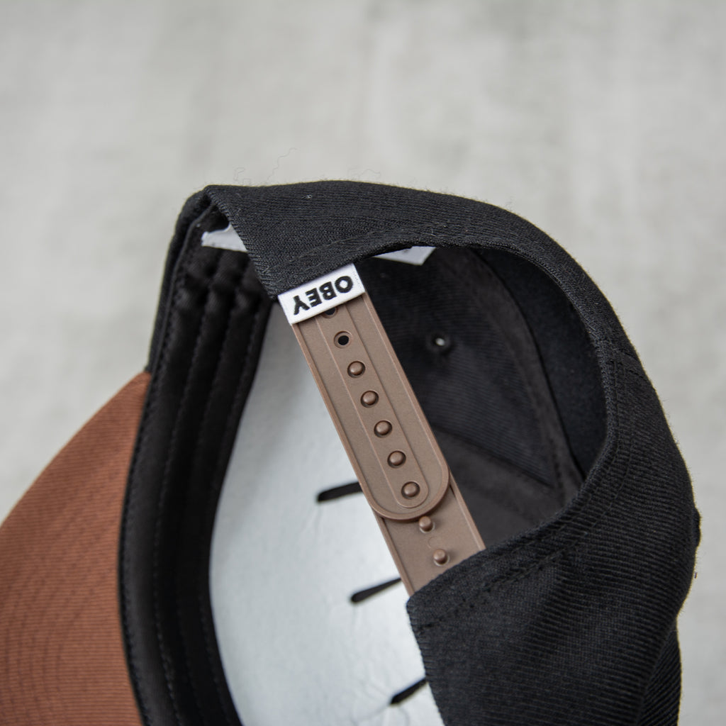 Obey Shade 6 Panel Snapback - Black Multi 3