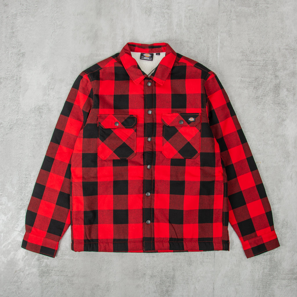 Dickies Sherpa Lined Sacramento Shirt - Red 1