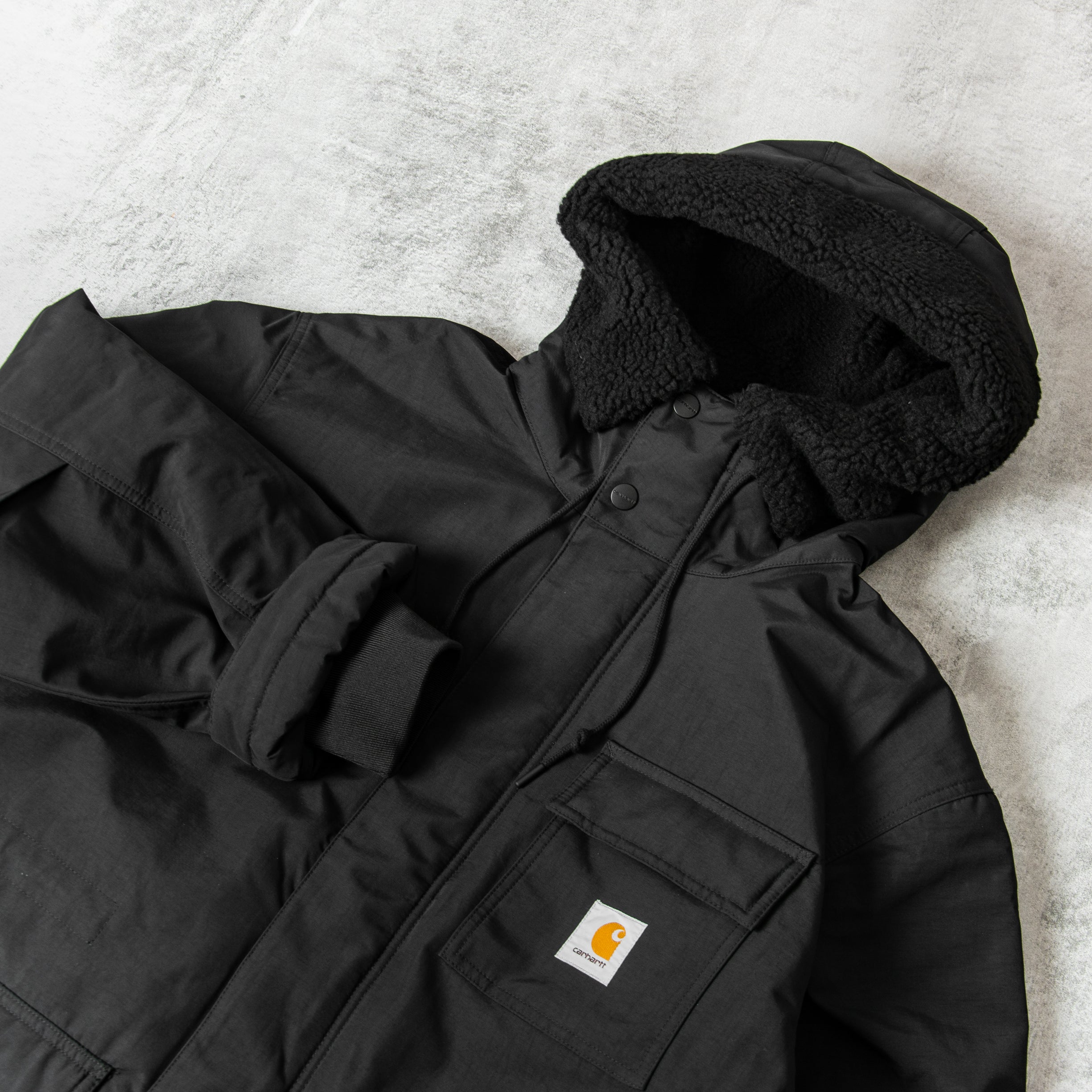 Carhartt WIP SIBERIAN PARKA 黒M フェード雰囲気 Buy the Carhartt WIP Siberia Parka - Black @Union Clothing | Union