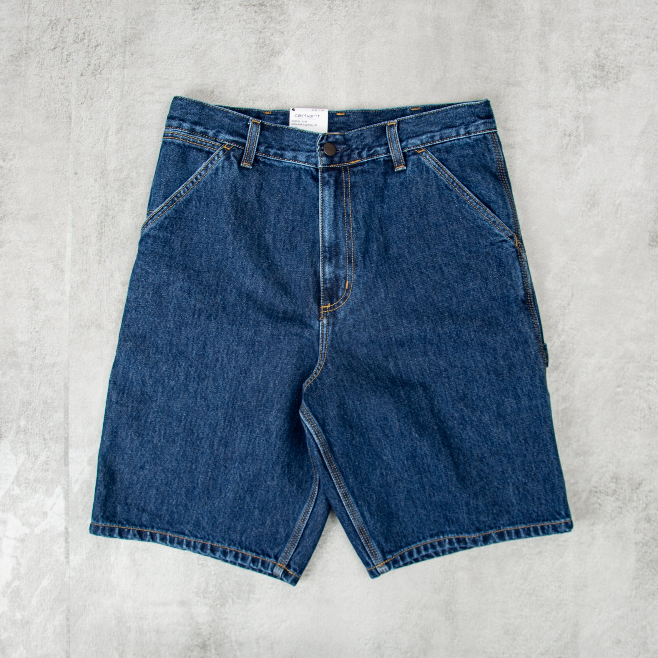 Buy the Carhartt WIP Single Knee Short - Blue Stone Washed