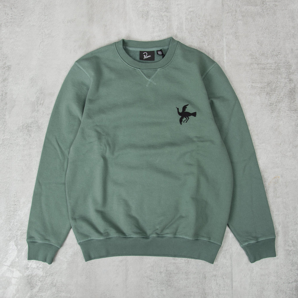 By Parra Snaked by A Horse Crew Sweat - Pine Green 1