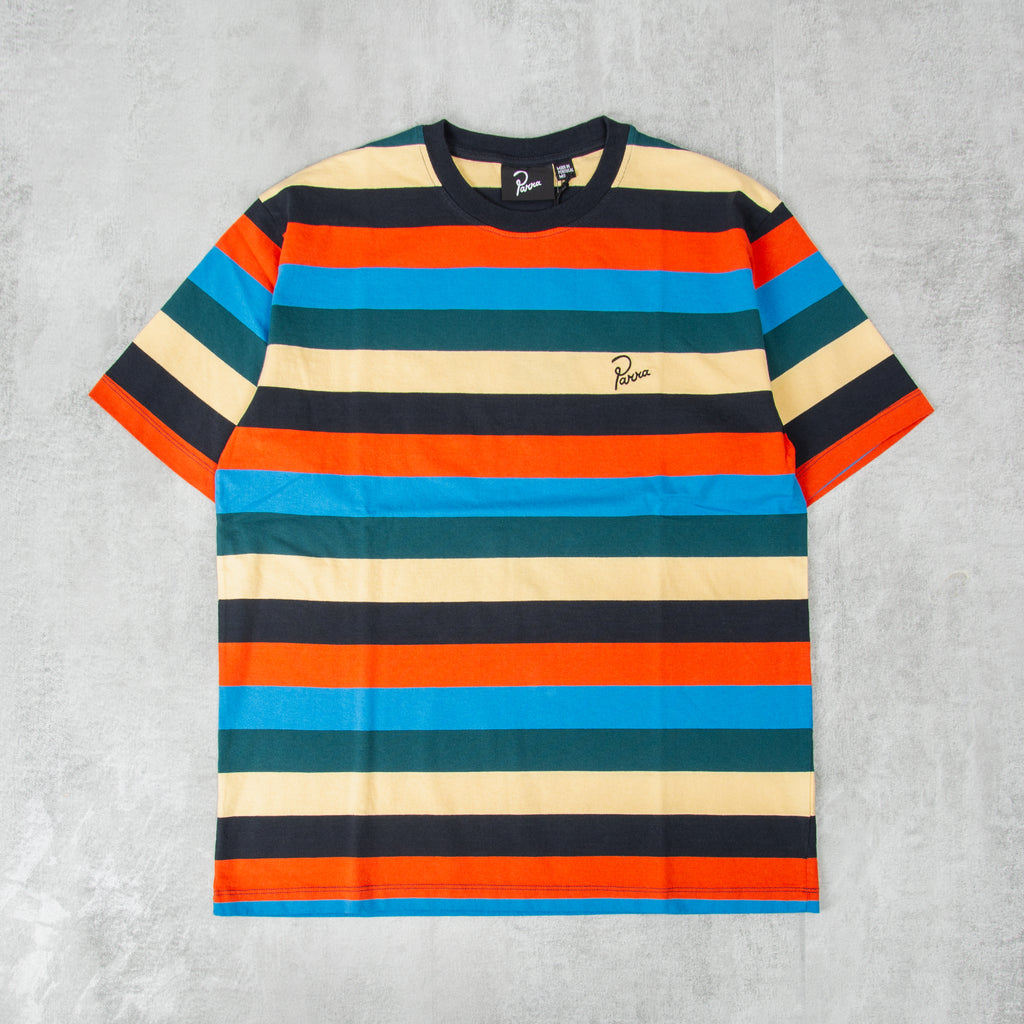 By Parra Stacked Pets On Stripes Tee - Multi 1