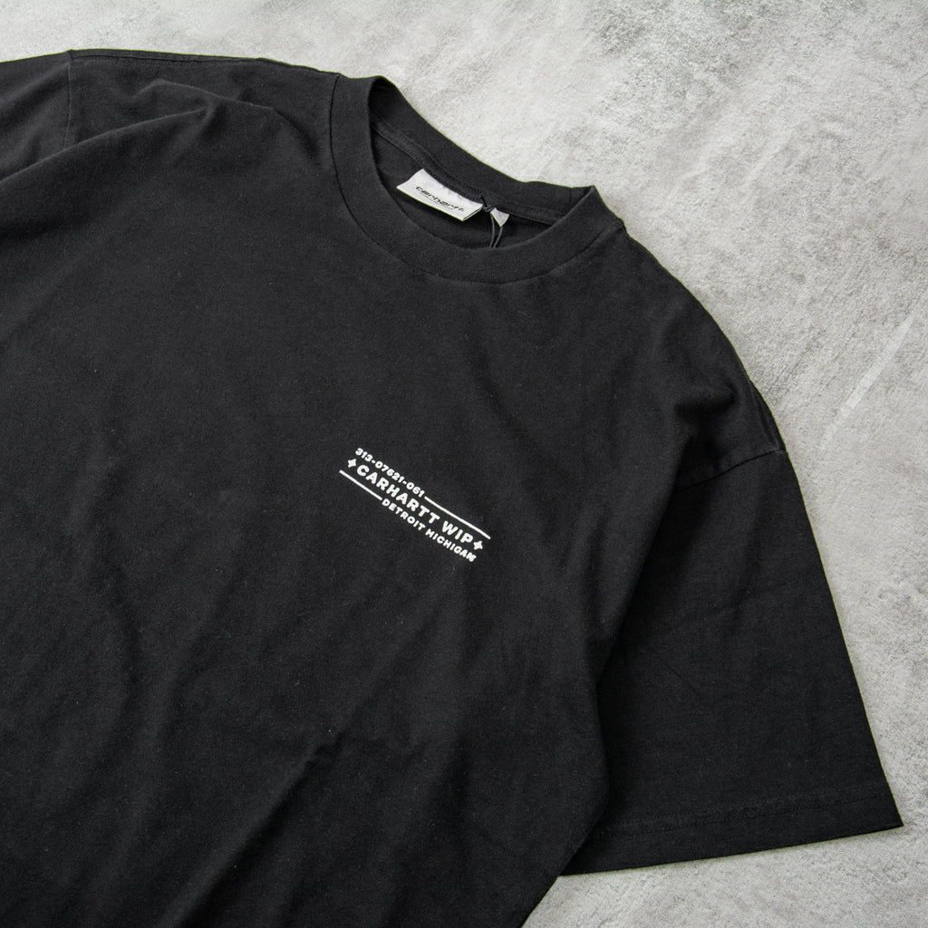 Carhartt WIP Stamp Tee - Black / White Stonewashed 3