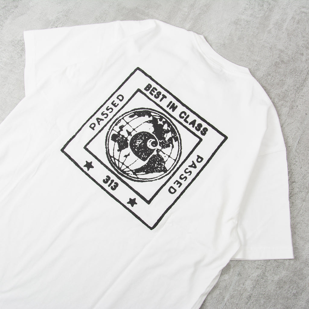 Carhartt WIP Stamp Tee - White / Black Stonewashed 2