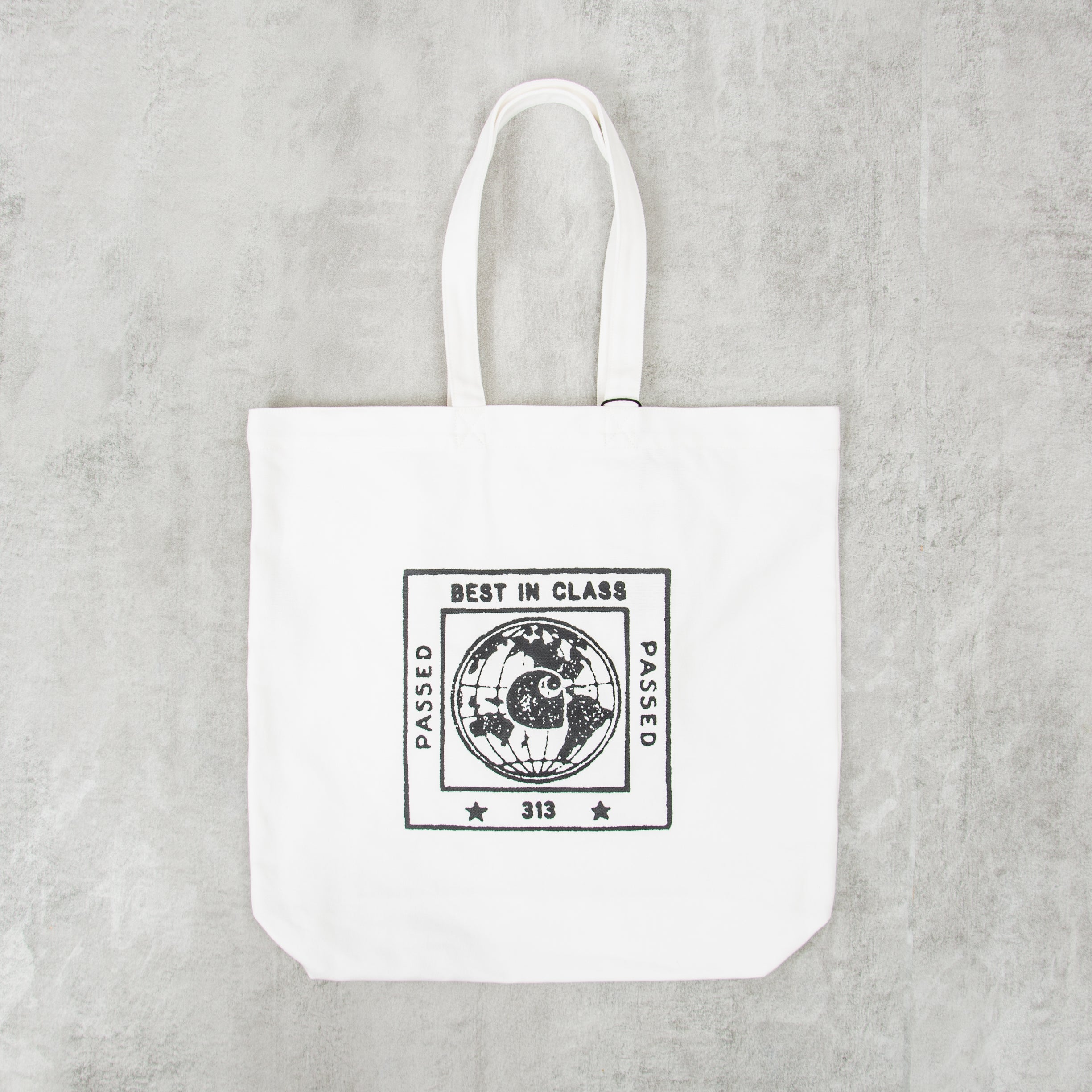 Buy the Carhartt WIP Stamp Tote - White / Black@Union Clothing