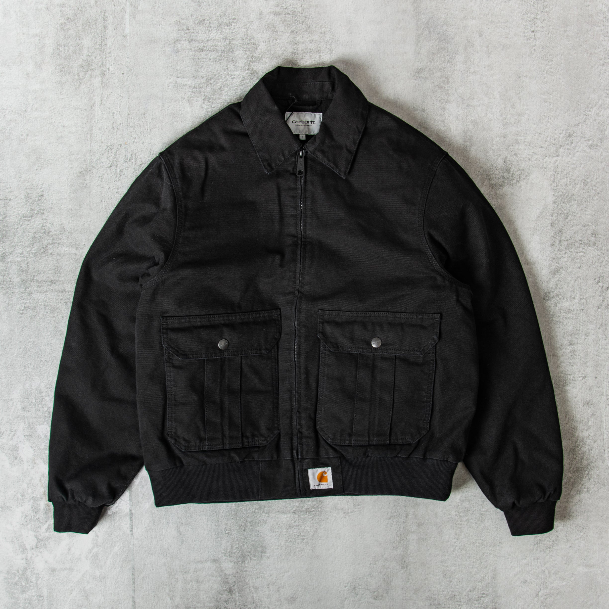 Buy The Carhartt WIP Stanton Jacket - Black Stone Wash @Union