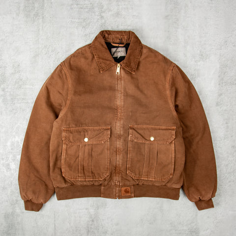The Carhartt WIP Stanton Jacket - Choclate Stone Dyed @Union