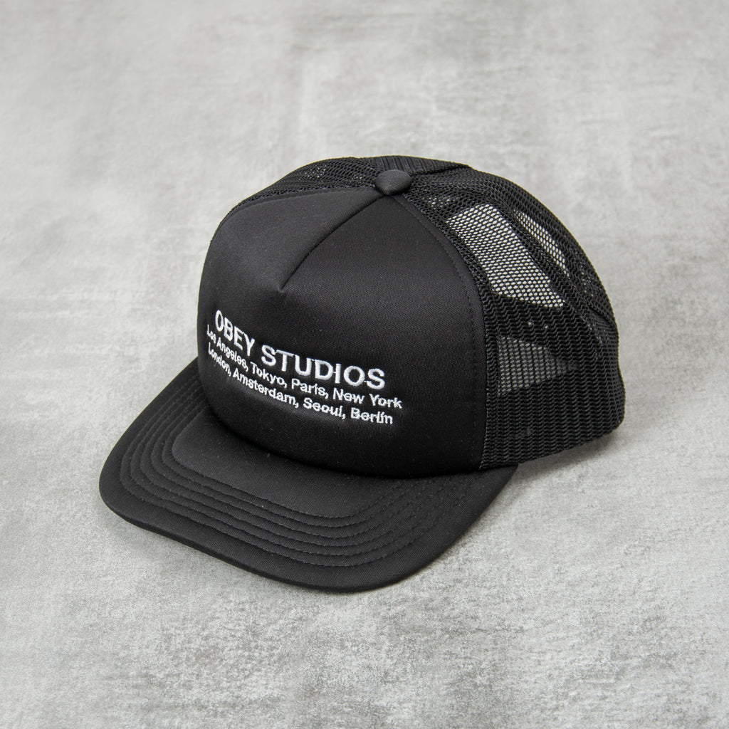 Obey Studios Trucker - Black 1