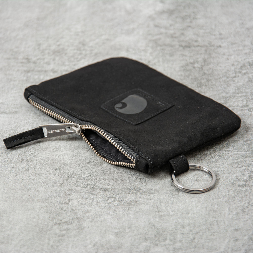 Carhartt WIP Suede Zip Wallet - Black 2