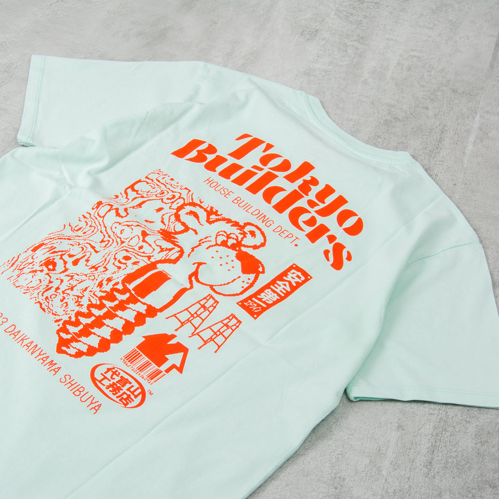 Edwin Tokyo Builders Tee - Bleached Aqua 2