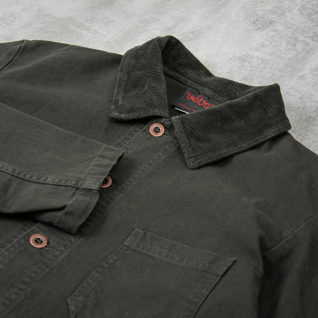 Vetra Twill Workwear Jacket Cord Collar Style 5c - Dark Khaki 2
