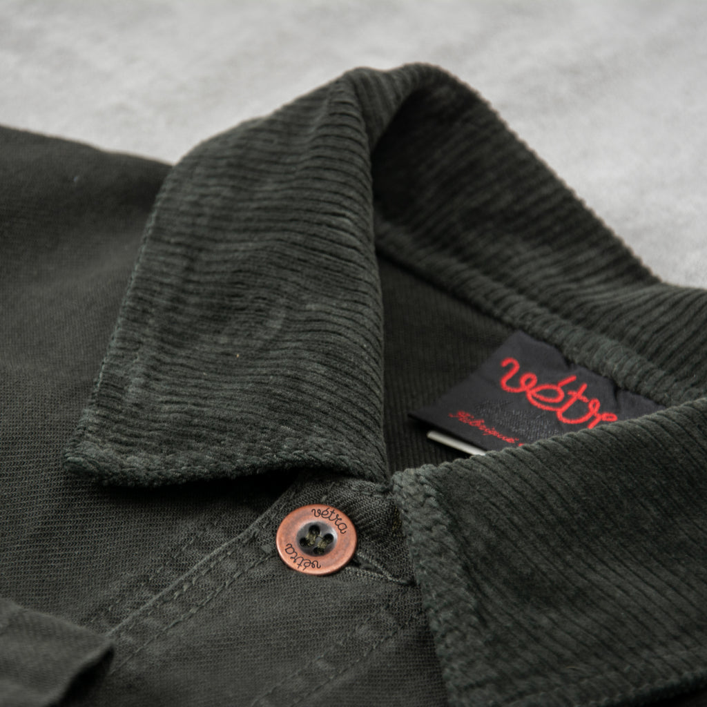 Vetra Twill Workwear Jacket Cord Collar Style 5c - Dark Khaki 3